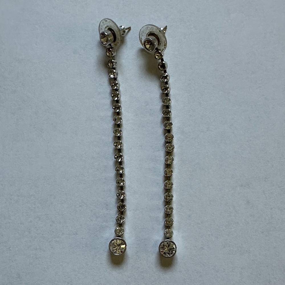 Swarovski Elegant Silver Crystal Earrings